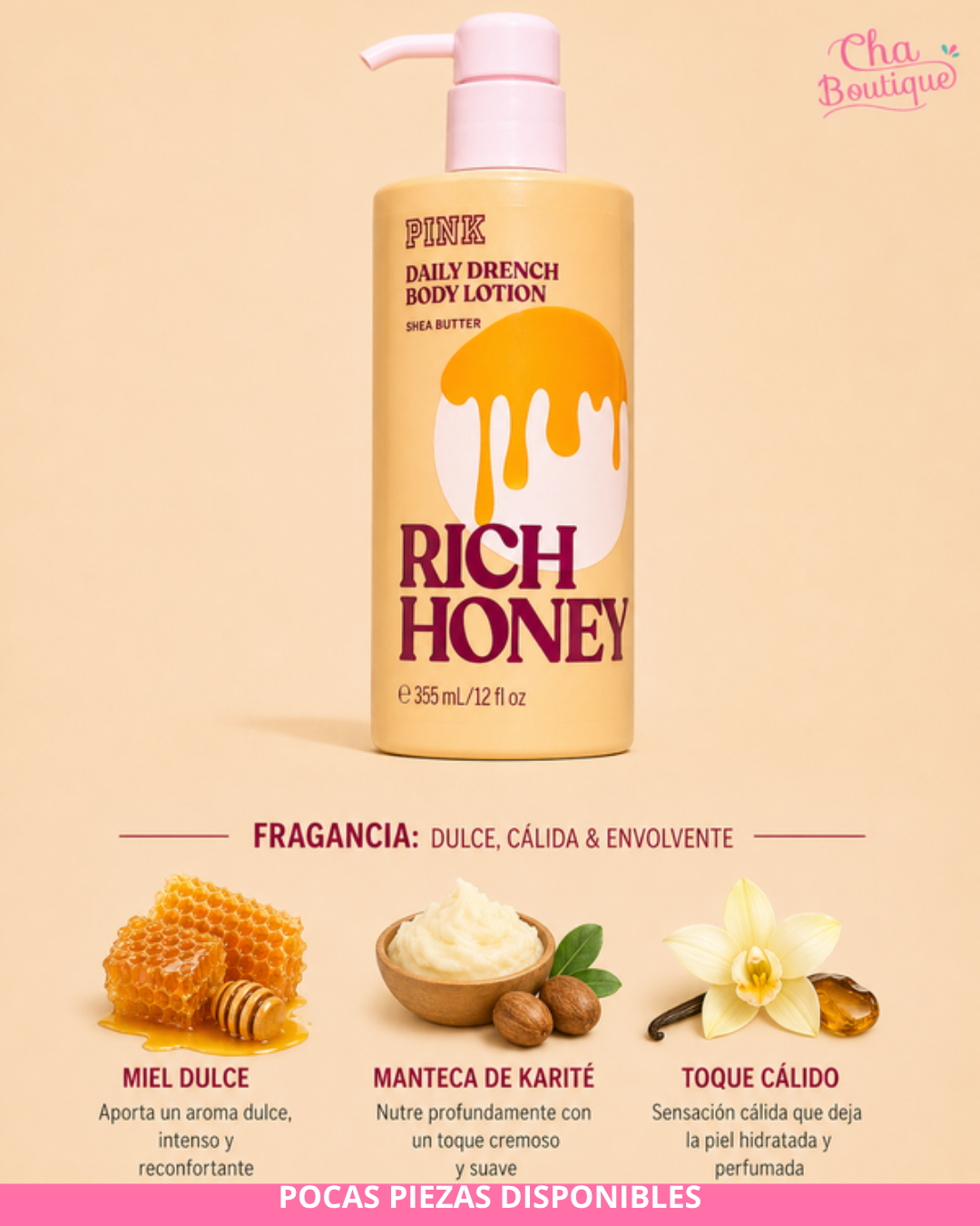 Victoria's Secret PINK Rich Honey Daily Drench Body Lotion 355ml