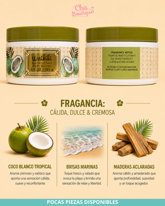 Bath and Body Works Waikiki Beach Coconut Body Butter 185g