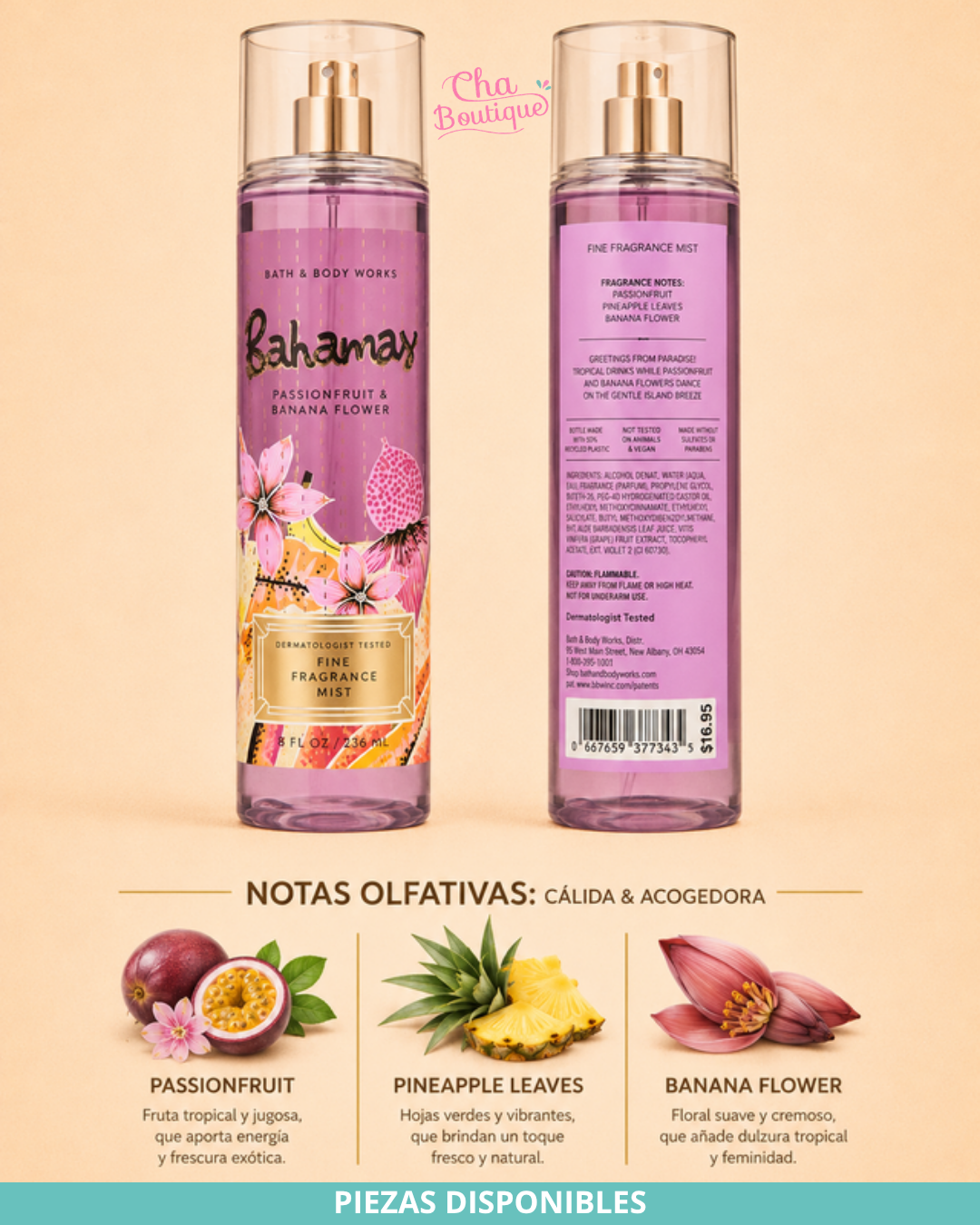 Bath and Body Works Bahamas Passionfruit Banana Flower Fine Fragrance Mist 236ml