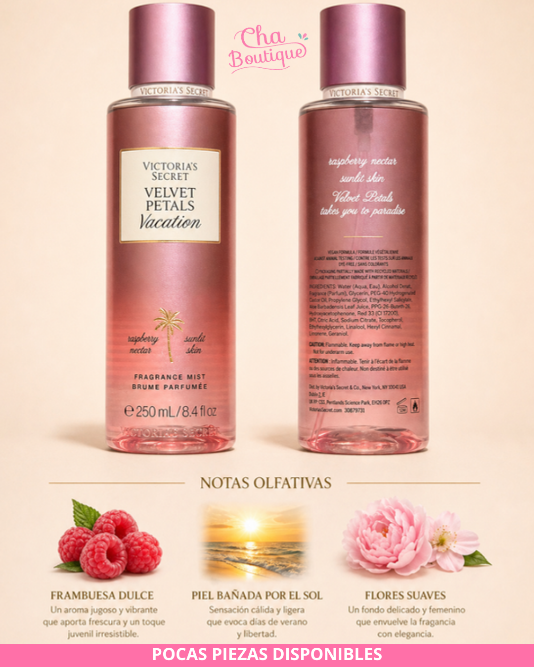 Victoria's Secret Velvet Petals Vacation Fragrance Mist 250ml
