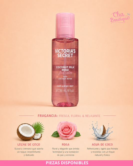 Victoria's Secret Coconut Milk Rose Feel Calm Hair and Body Mist 236ml