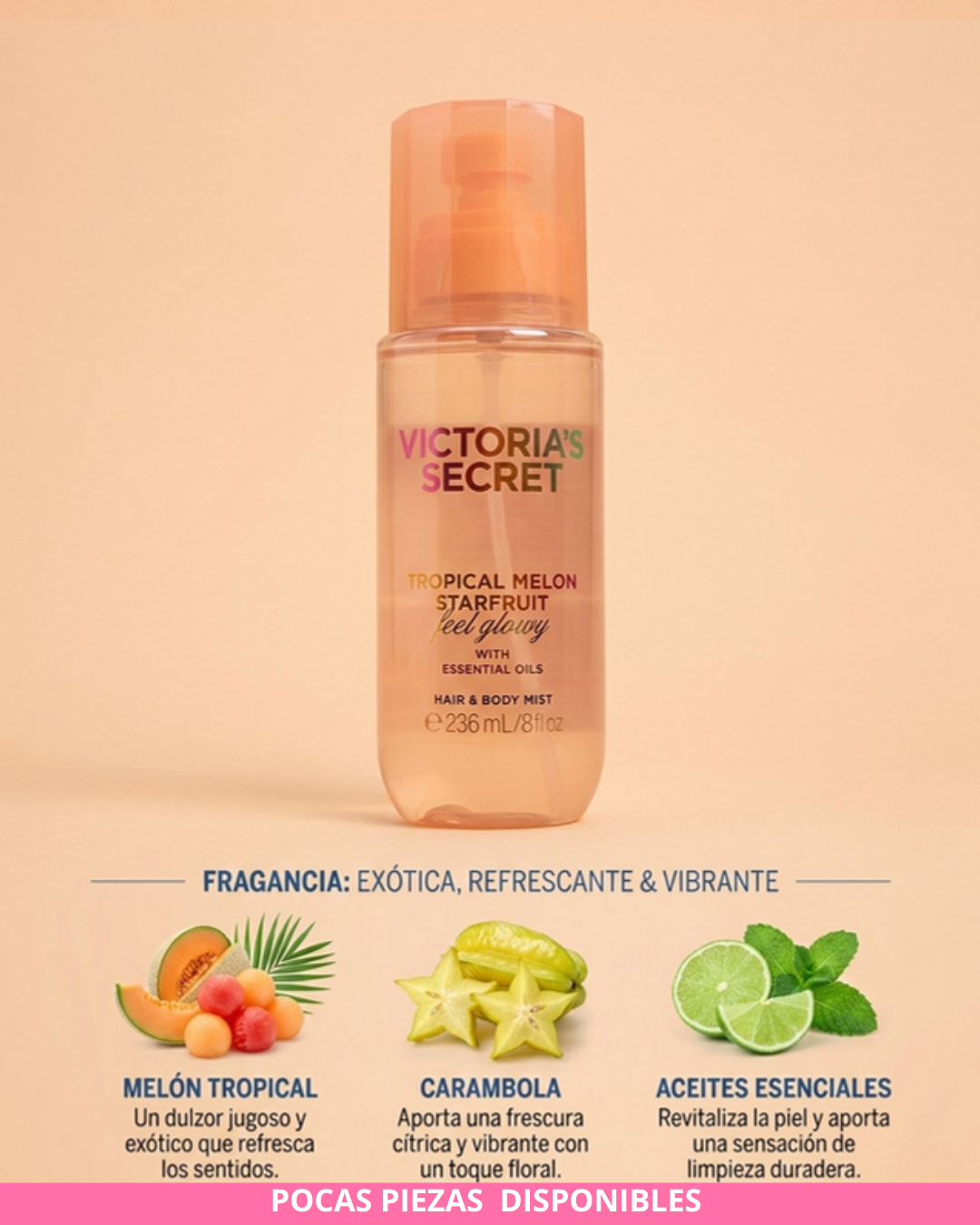 Victoria's Secret Tropical Melon Starfruit Hair and Body Mist 236ml