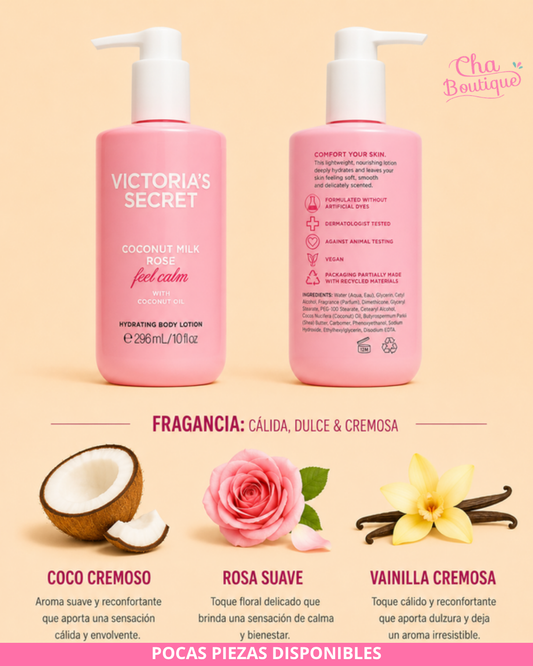 Victoria's Secret Coconut Milk Rose Feel Calm Hydrating Body Lotion 296ml