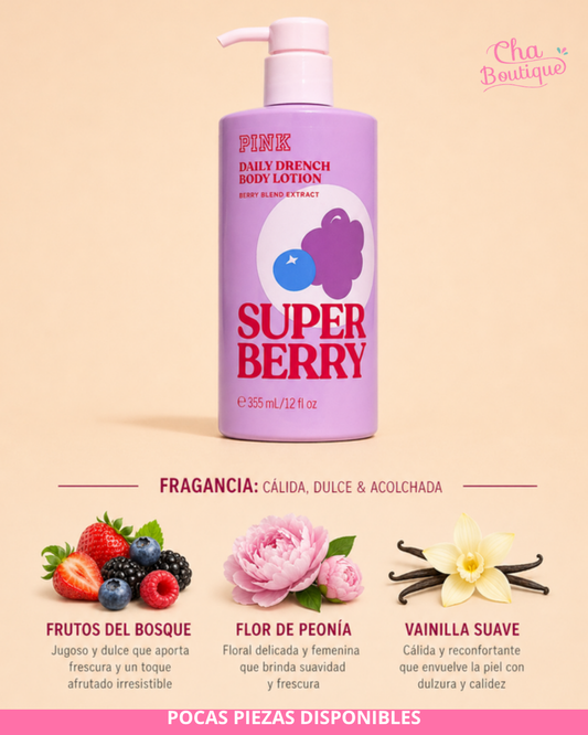 Victoria's Secret PINK Super Berry Daily Drench Body Lotion 355ml