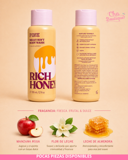 Victoria's Secret PINK Rich Honey Milky Soft Body Wash 355ml