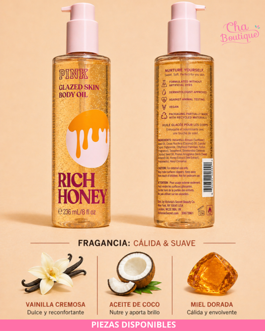 Victoria's Secret PINK Rich Honey Glazed Skin Body Oil 236ml