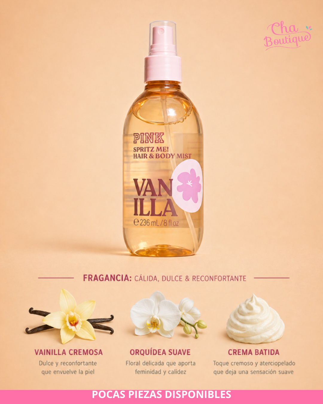 Victoria's Secret PINK Vainilla Spritz Me Hair and Body Mist 236ml