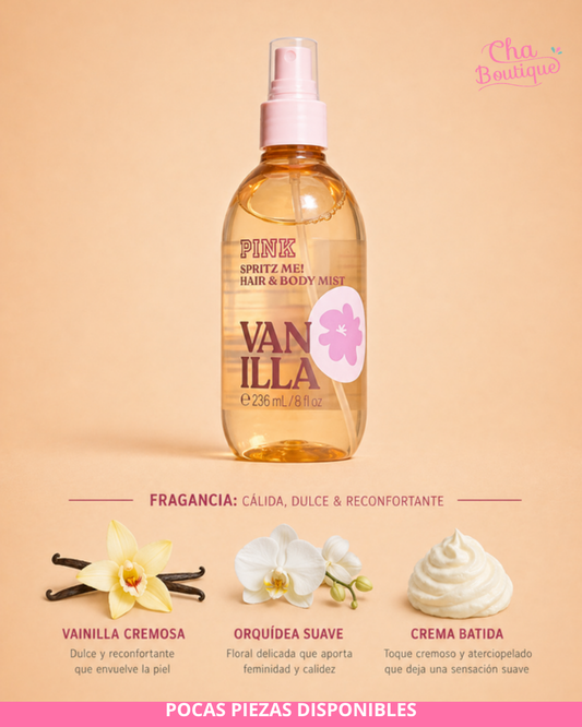 Victoria's Secret PINK Vainilla Spritz Me Hair and Body Mist 236ml