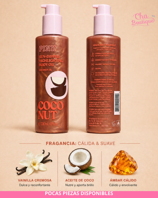 Victoria's Secret PINK Coco Sun-Dipped Highlighting Body Oil 236ml