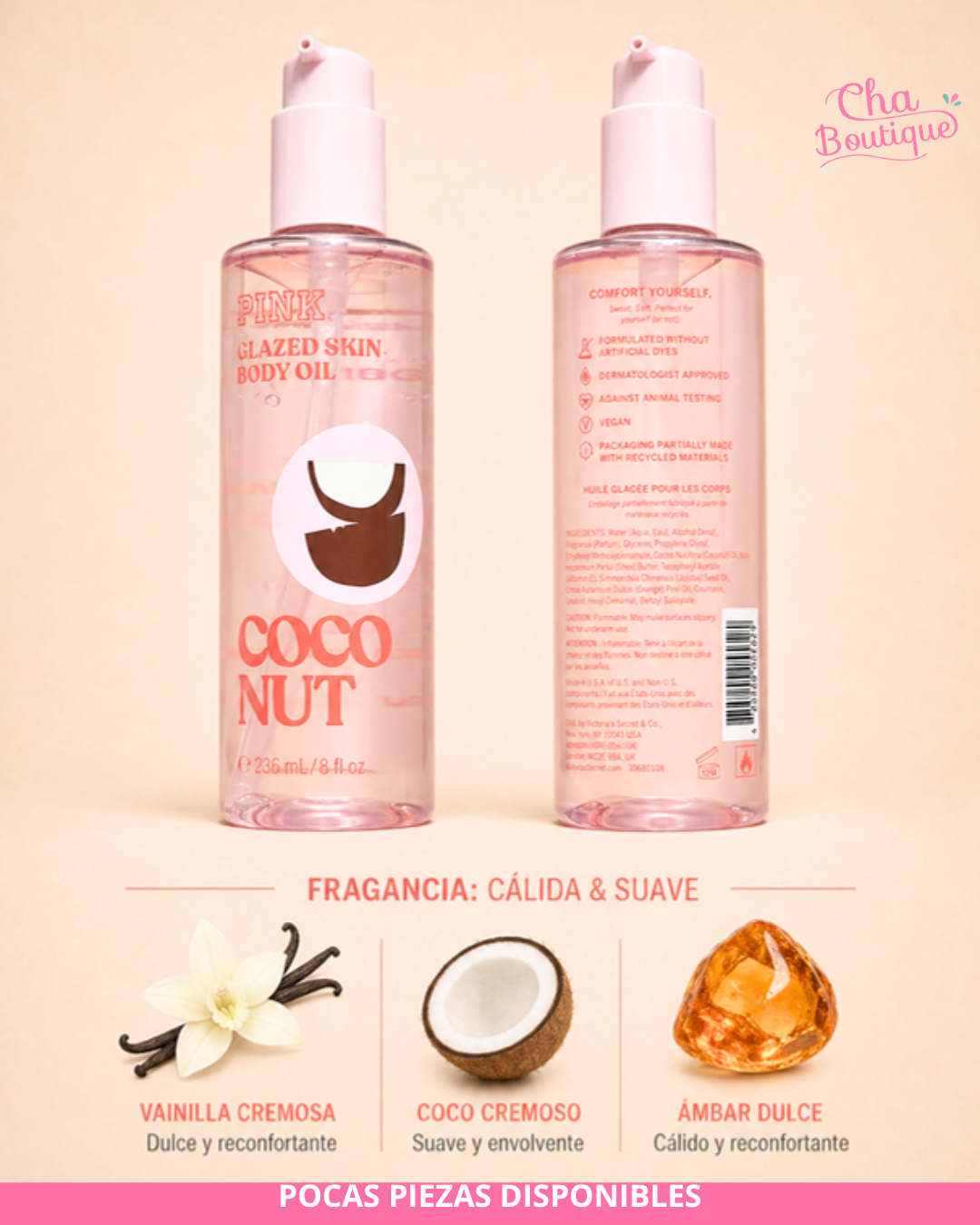 Victoria's Secret PINK Coco Glazed Skin Body Oil 236ml